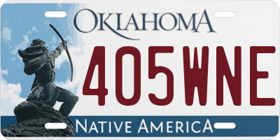 OK license plate 405WNE