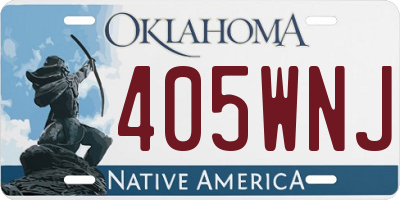 OK license plate 405WNJ