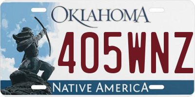 OK license plate 405WNZ