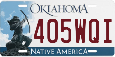 OK license plate 405WQI