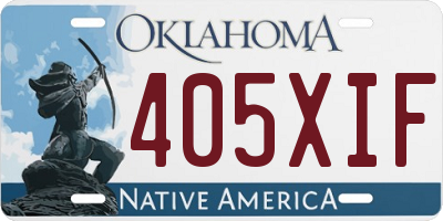 OK license plate 405XIF