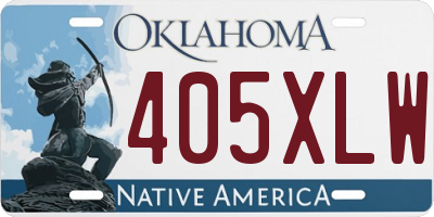 OK license plate 405XLW