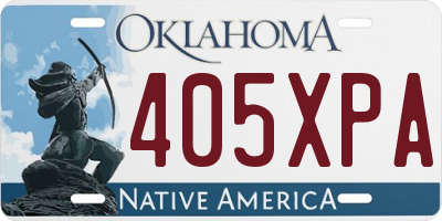 OK license plate 405XPA