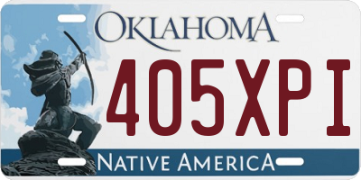 OK license plate 405XPI