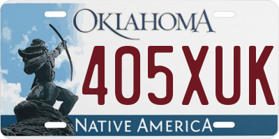 OK license plate 405XUK