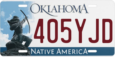 OK license plate 405YJD