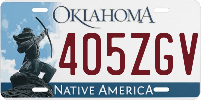 OK license plate 405ZGV