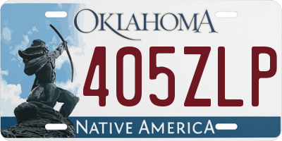 OK license plate 405ZLP