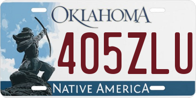 OK license plate 405ZLU