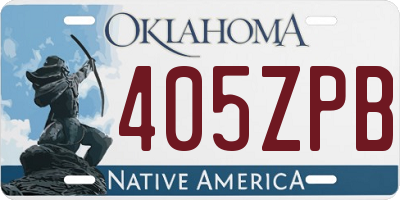 OK license plate 405ZPB