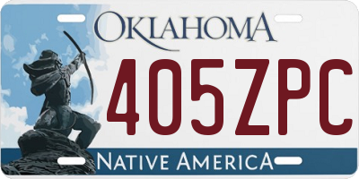 OK license plate 405ZPC