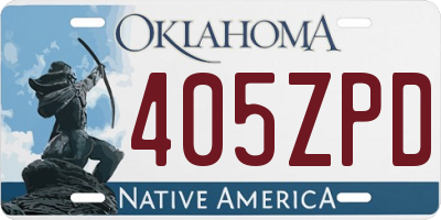 OK license plate 405ZPD
