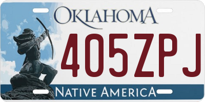 OK license plate 405ZPJ