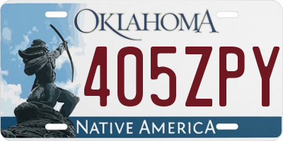 OK license plate 405ZPY