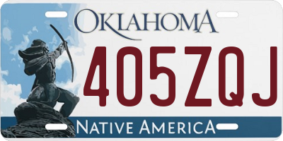 OK license plate 405ZQJ