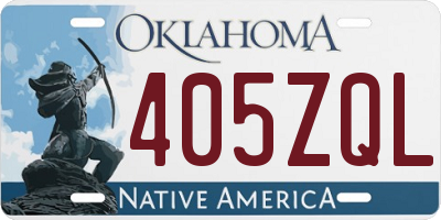 OK license plate 405ZQL