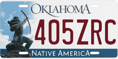 OK license plate 405ZRC