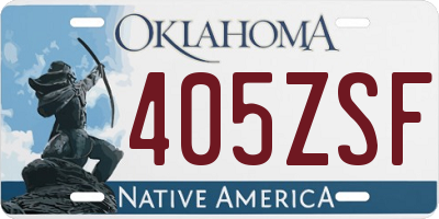 OK license plate 405ZSF