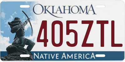 OK license plate 405ZTL