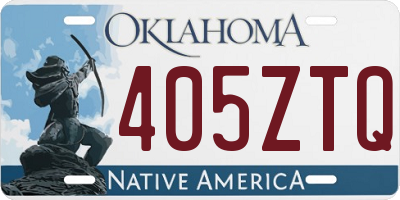 OK license plate 405ZTQ
