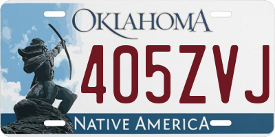 OK license plate 405ZVJ