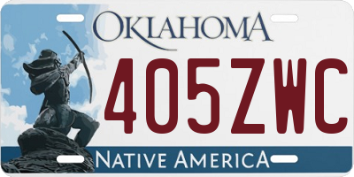 OK license plate 405ZWC