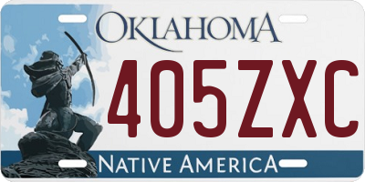 OK license plate 405ZXC