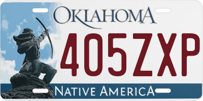 OK license plate 405ZXP