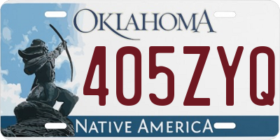 OK license plate 405ZYQ