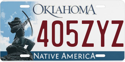 OK license plate 405ZYZ