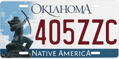 OK license plate 405ZZC