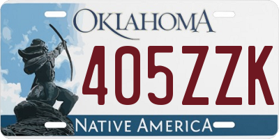 OK license plate 405ZZK