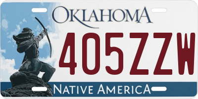 OK license plate 405ZZW