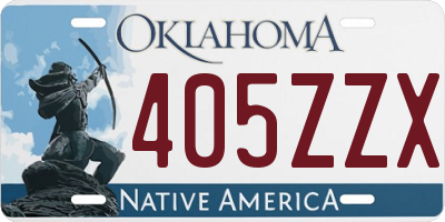 OK license plate 405ZZX