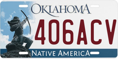 OK license plate 406ACV