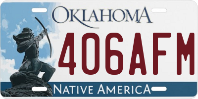 OK license plate 406AFM