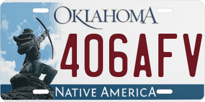 OK license plate 406AFV