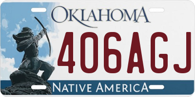 OK license plate 406AGJ