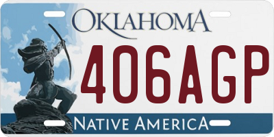 OK license plate 406AGP