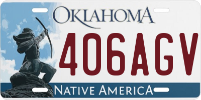 OK license plate 406AGV
