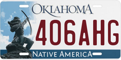OK license plate 406AHG