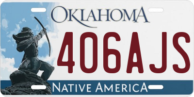 OK license plate 406AJS