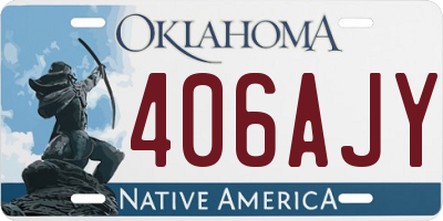 OK license plate 406AJY