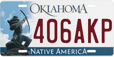 OK license plate 406AKP
