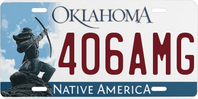 OK license plate 406AMG