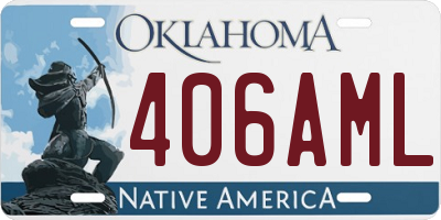 OK license plate 406AML