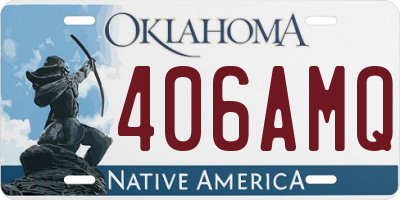 OK license plate 406AMQ