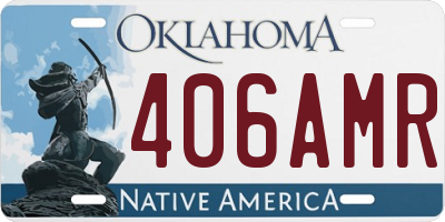 OK license plate 406AMR