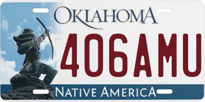 OK license plate 406AMU