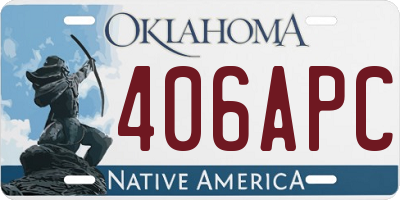 OK license plate 406APC